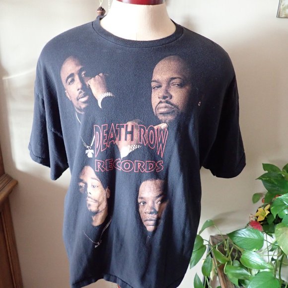VTG Death Row Records T-Shirt Suge Kight Dr Dre Snoop Dogg & Tupac 2005 Size XXL - Picture 3 of 5